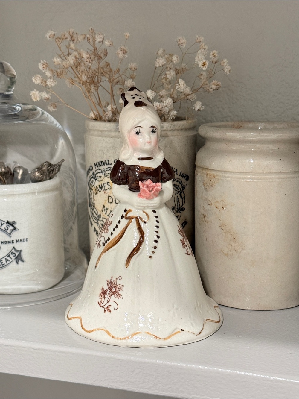 Vintage Brinn & Co. Southern Bell Ceramic Bell in Neutral Colors - Picture 7 of 13
